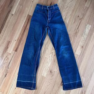 Vintage 70s Levis pacific Pride flare leg high waisted retro jeans XXS 22" Waist